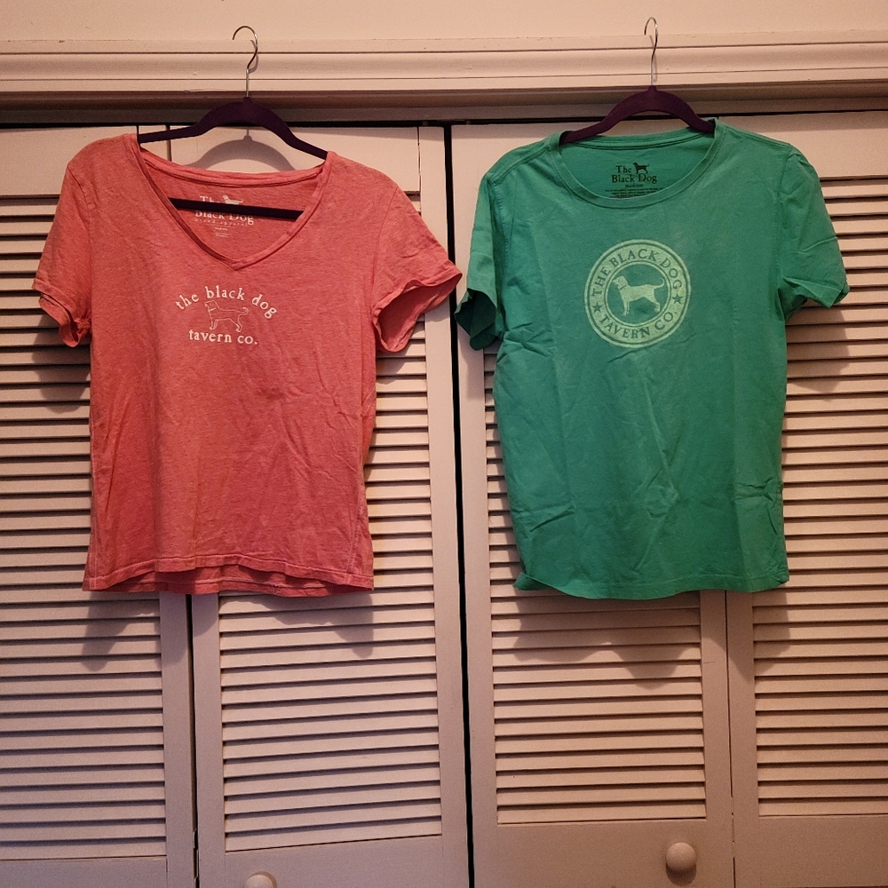 A Pair of Black Dog T-shirts